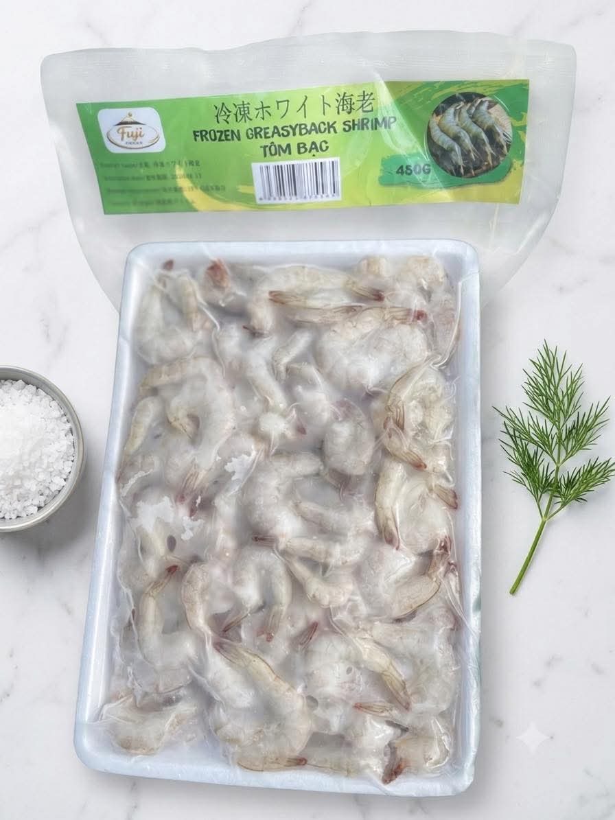 Tôm bạc đông lạnh / Frozen greasyback shrimp — 450 g